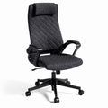 Sedia da ufficio ergonomica in tessuto grigio con schienale alto 70 x 65 x 120cm