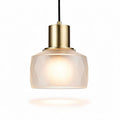 Lampadario in vetro bianco con base in metallo dorato diametro 30cm altezza 25cm